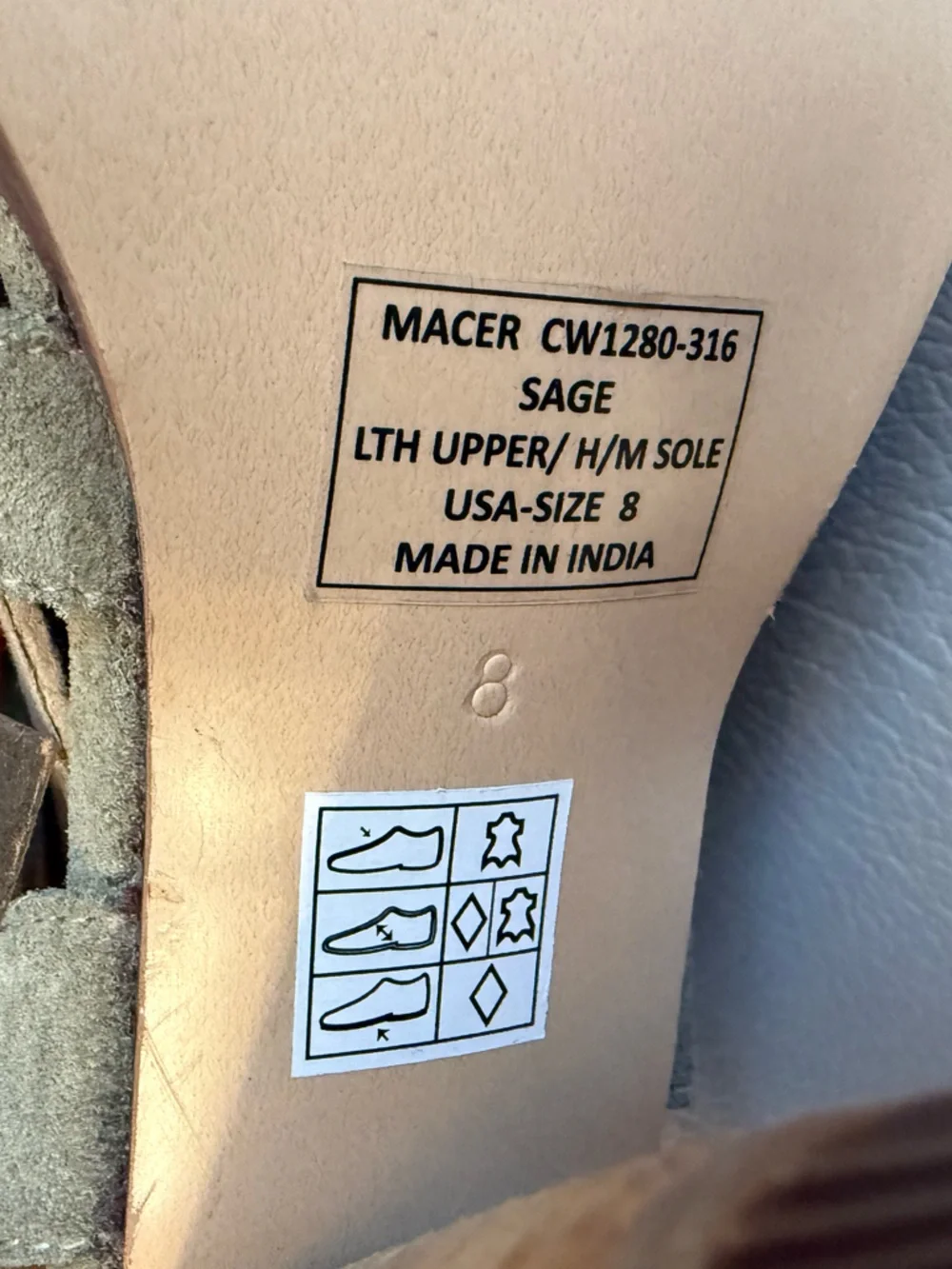 NWT Crevo Macer Sage Green Leather Buckle Heeled Sandals